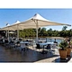 Galvanized Tensile Structure PVDF Scenery Sun Sail  Landscape Tent For Park and Garden Hotel